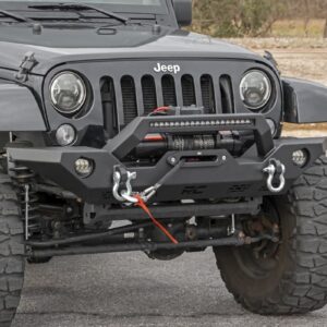 10596 - Rough Country Front Bumper - Fits Sport OE Fog - Fits Jeep Gladiator JT/Wrangler JK & JL/Wrangler Unlimited 4WD