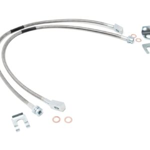 89702 - Rough Country Brake Lines - Fits Stainless FR - Fits 4-6" Lift - Fits Jeep Cherokee XJ/Wrangler TJ/Wrangler Unlimited