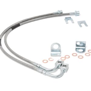 89707 - Rough Country Brake Lines - Fits Stainless Front - Fits 4-6 Inch Lift - Fits Jeep Wrangler JK/Wrangler Unlimited 07-2018