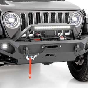 10585 - Rough Country Front Winch Bumper - Fits Jeep Gladiator JT/Wrangler JK & JL/Wrangler Unlimited