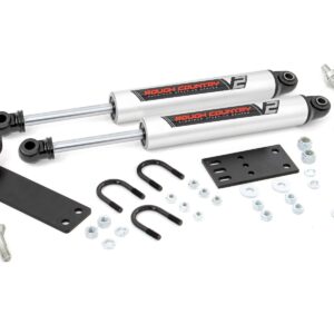 8749070 - Rough Country V2 Steering Stabilizer - Fits Dual 2-8 Inch Lift - Fits Ford Excursion 00-05/Super Duty 99-04