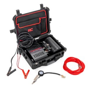 RS208A - Rough Country Portable Twin Motor Air Compressor w/Carry Case - Fits 12 Volt 150PSI - Fits 6.16 CFM