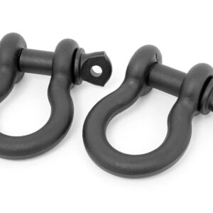 RS179 - Rough Country 5/8 D Ring Shackles - Fits Cast 3/4" Pin - Fits Pair - Fits Black
