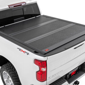 47119651B - Rough Country Hard Low Profile Bed Cover - Fits 6'7" Bed Rail Cap - Fits Chevrolet/GMC 1500/2500HD/3500HD 2014-2019 & Classic