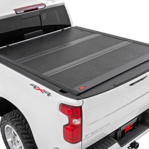 47119551B - Rough Country Hard Low Profile Bed Cover - Fits 5'9" Bed Rail Caps - Fits Chevrolet/GMC 1500/2500HD/3500HD 2014-2019 & Classic