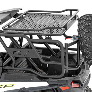 93141 - Rough Country Tubular Rear Cargo Rack - Fits Spare Tire Mount Polaris RZR XP 1000