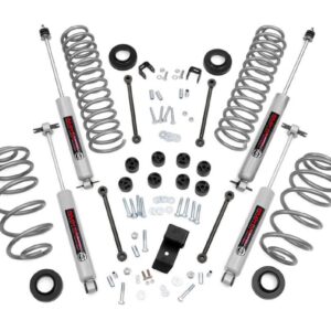 644.20 - Rough Country 3.25 Inch Lift Kit - Fits 6 Cyl Jeep Wrangler TJ 03-06/Wrangler Unlimited 04-06