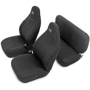 91000 - Rough Country Seat Covers - Fits Front and Rear Jeep Wrangler TJ 4WD 201997-2002
